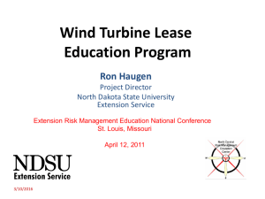 Wind Turbine Lease Education Program