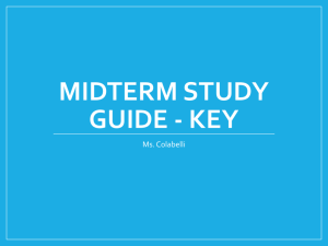 Midterm Study Guide KEY PPT