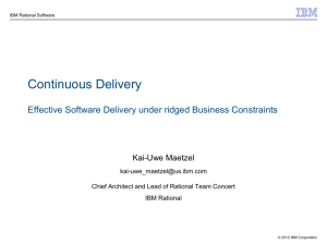 Continuous Delivery - Center for Software Engineering
