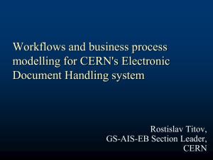 Workflows and business process modeling for CERN's Electronic