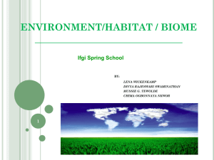 environment, habitat & biome