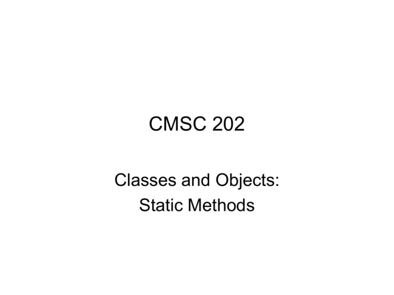 Static Methods