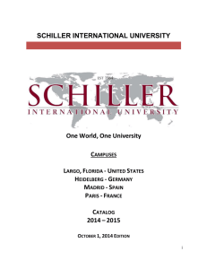 Schiller-International-University-Catalog-102914-2014-2015