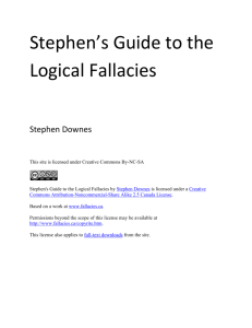 Examples - Logical Fallacies