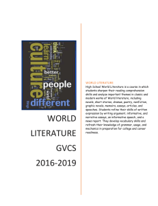 World literature GVcs 2016-2019