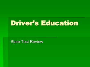 Driver's Education - West Essex High School