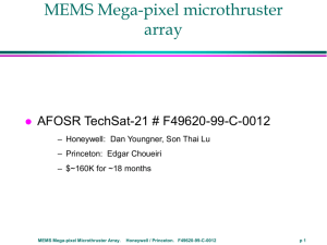 Microthruster talk Nov 12 '99