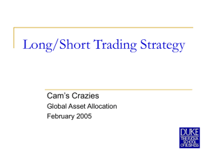 Long/Short Trading Strategy - Duke University's Fuqua School of