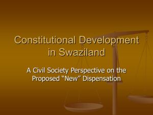 Constitutional Development in Swaziland