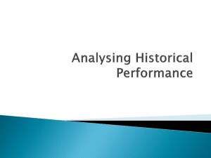 Analysing Historical Performance