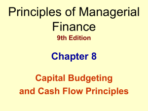 9. 資本預算與現金流量原理Capital Budgeting and Cash Flow
