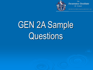 GEN2ASampleQuestions - The Insurance Institute of Ireland