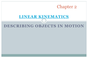 Chapter 2 Linear Kinematics