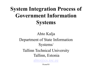 System Integration Process of Government Information Systems