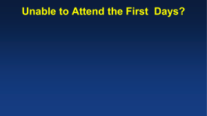 Unable to Attend the First Days? - American Association for Thoracic