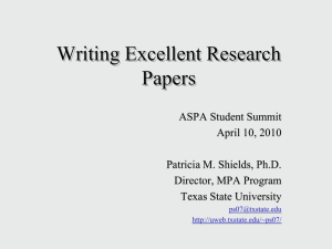 Writing Excellent Research Papers - In the event that there is