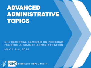 Advanced Administrative Topics PPT 2015