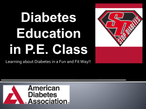 Diabetes Education - School Walk for Diabetes
