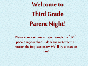 PowerPoint Presentation - Welcome to 5OK/DU Parent Night!
