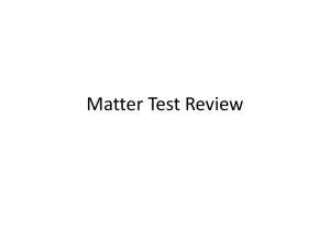 Matter Test Review