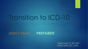 Transition to ICD-10 - Tennessee Physical Therapy Association