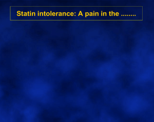 Statin intolerance - The Australian Atherosclerosis Society