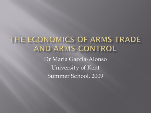 The economics of arms trade and arms control