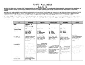 Third Nine Weeks, 2015-16 English 2 ELL