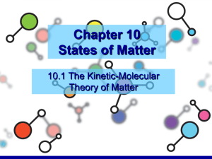 Chapter 10 States of Matter