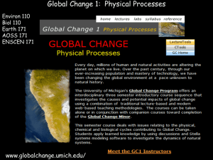 Slide 1 - The Global Change Program at the University of Michigan