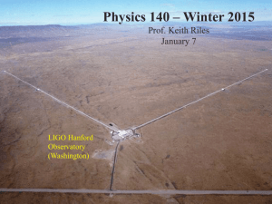 Physics 140 – Winter 2015