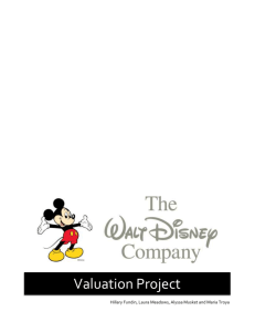THE WALT DISNEY COMPANY VALUATION PROJECT