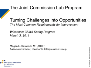 The Joint Commission Laboratory Program
