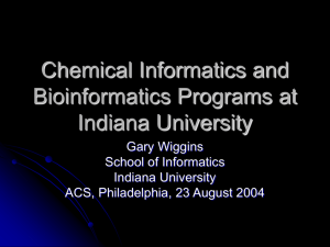 Chemical Informatics and Bioinformatics