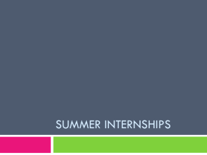 Spring Internships