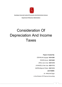 Consideration Of Depreciation And Income Taxes