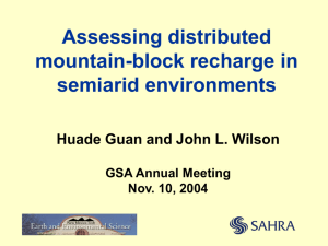 Assessing distributed mountain-block recharge in semiarid