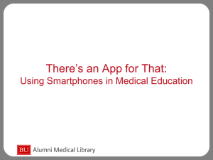 Mobile Apps in Medical Education
