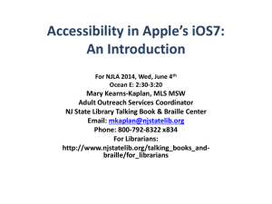 iOS7 iPhone5 Accessibility Features