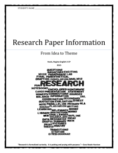 Research Paper Information - Anderson School District Five