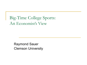 Show Me the Money: Economics and Professional Sports