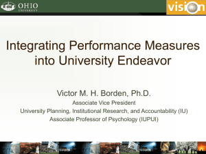 Integrating Performance Measures into University