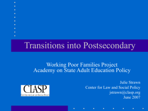 Transitions to Postsecondary