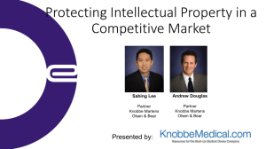 Protecting Intellectual Property in a Competitive Market