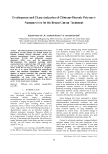 The tamoxifen loaded chitosan-pluronic nanoparticles