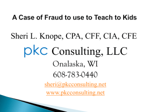 Fraud case study by Sheri Knope