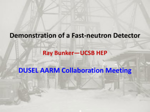 Demonstration of a Fast-neutron Detector Ray Bunker—UCSB HEP