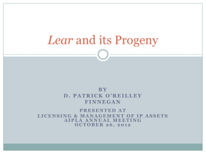 Lear and its Progeny