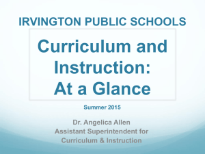 IRVINGTON PUBLIC SCHOOLS BOARD OF EDUCATION 2015
