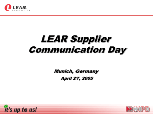 Supplier… - Lear Corporation